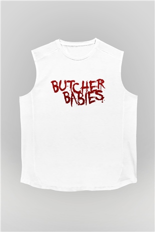 Butcher Babies Beyaz Unisex Kolsuz Tişört
