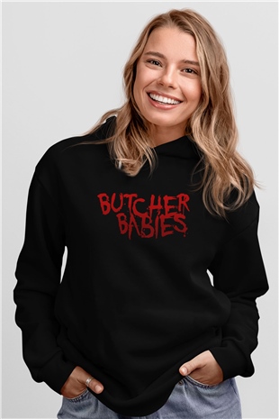 Butcher Babies Siyah Unisex Kapüşonlu Sweatshirt