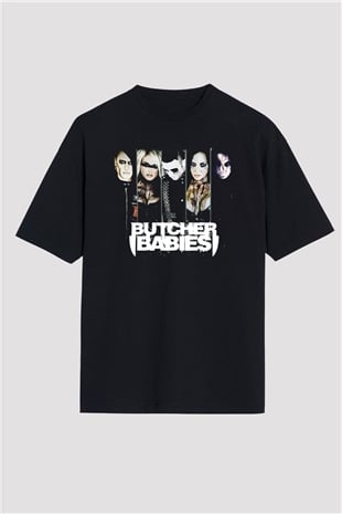 Butcher Babies Siyah Unisex Oversize Tişört T-Shirt