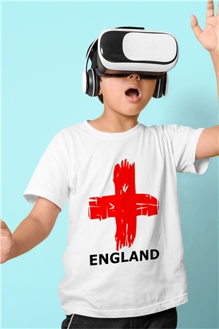 Büyük Britanya Beyaz Unisex Çocuk Tişört