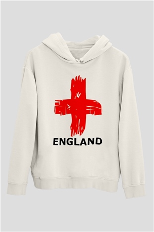Büyük Britanya Beyaz Unisex Hoodie
