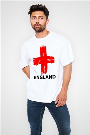Büyük Britanya Beyaz Oversize Tişört Oversize T-shirt - TişörtFabrikası