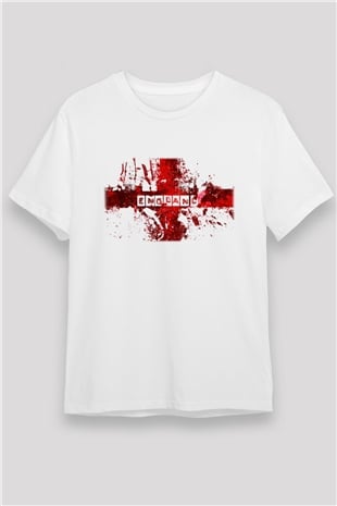Büyük Britanya Beyaz Unisex Tişört T-Shirt - TişörtFabrikası