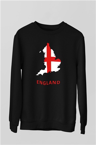 Büyük Britanya Siyah Unisex Sweatshirt