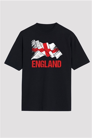 Büyük Britanya Siyah Oversize Tişört Oversize T-shirt - TişörtFabrikası