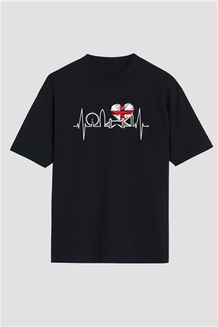 Büyük Britanya Siyah Oversize Tişört Oversize T-shirt - TişörtFabrikası