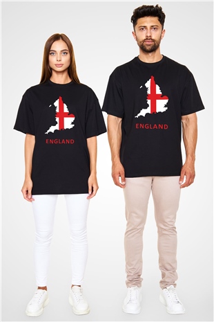 Büyük Britanya Siyah Oversize Tişört Oversize T-shirt - TişörtFabrikası
