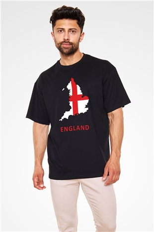 Büyük Britanya Siyah Oversize Tişört Oversize T-shirt - TişörtFabrikası