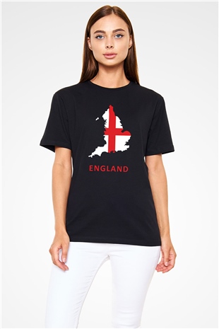 Büyük Britanya Siyah Unisex Tişört T-Shirt - TişörtFabrikası