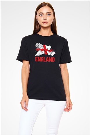 Büyük Britanya Siyah Unisex Tişört T-Shirt - TişörtFabrikası