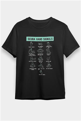 Buz Hokeyi - Ice Hockey Baskılı Unisex Siyah Tişört - Tshirt