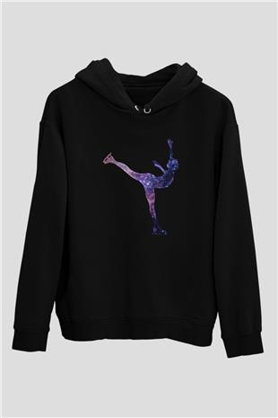 Buz Pateni - Ice skating Baskılı Unisex Siyah Hoodie