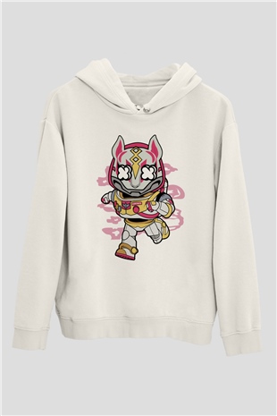 Buzz Fortnite Baskılı Unisex Beyaz Hoodie