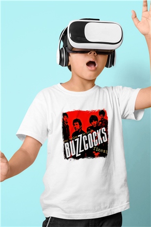Buzzcocks Baskılı Unisex Beyaz Çocuk Tişört