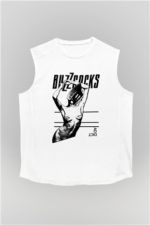 Buzzcocks Beyaz Unisex Kolsuz Tişört