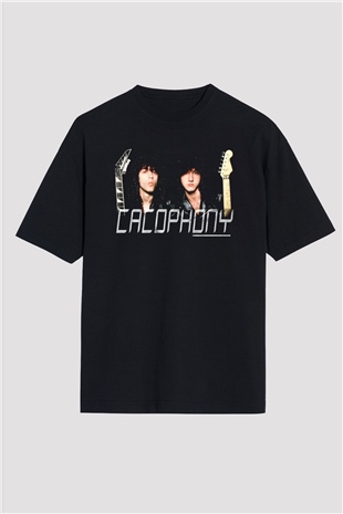 Cacophony Siyah Unisex Oversize Tişört T-Shirt