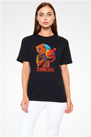 Cadılar Bayramı-Halloween Siyah Unisex Tişört T-Shirt - TişörtFabrikası