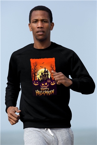Cadılar Bayramı-Halloween Siyah Unisex Sweatshirt