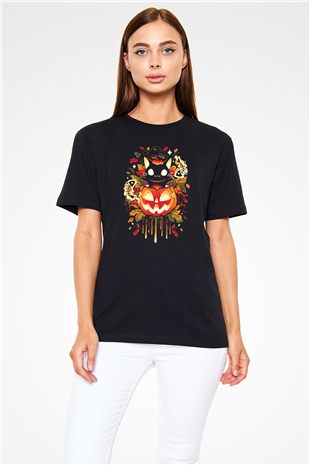 Cadılar Bayramı-Halloween Siyah Unisex Tişört T-Shirt - TişörtFabrikası