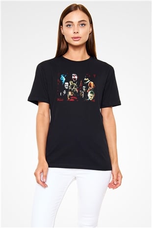 Cadılar Bayramı-Halloween Siyah Unisex Tişört T-Shirt - TişörtFabrikası