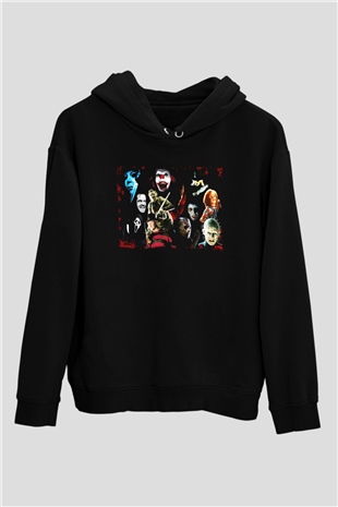 Cadılar Bayramı-Halloween Siyah Unisex Hoodie