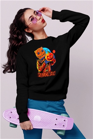 Cadılar Bayramı-Halloween Siyah Unisex Sweatshirt