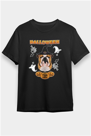 Cadılar Bayramı-Halloween Siyah Unisex Tişört T-Shirt - TişörtFabrikası