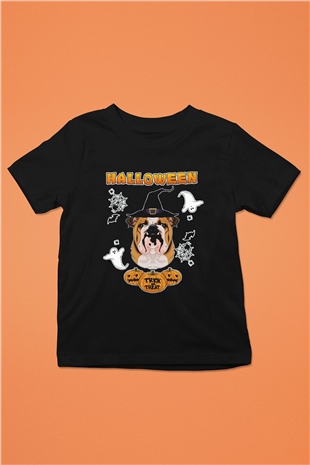 Cadılar Bayramı-Halloween Siyah Unisex Çocuk Tişört