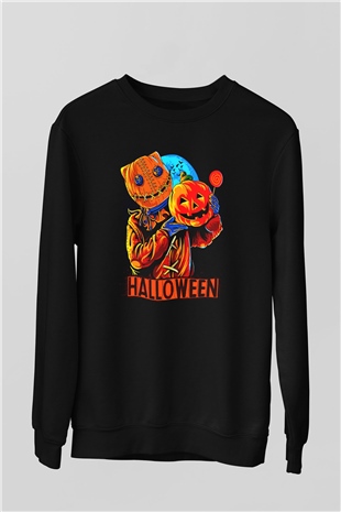 Cadılar Bayramı-Halloween Siyah Unisex Sweatshirt