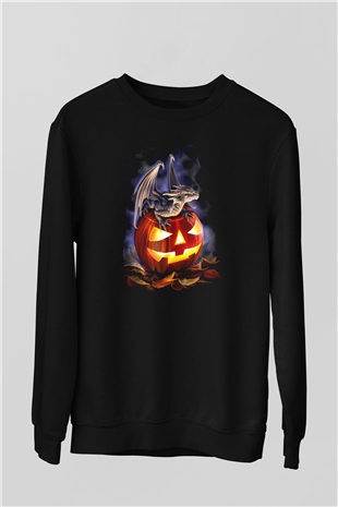 Cadılar Bayramı-Halloween Siyah Unisex Sweatshirt