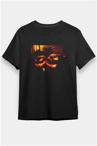 Cadılar Bayramı-Halloween Siyah Unisex Tişört T-Shirt - TişörtFabrikası