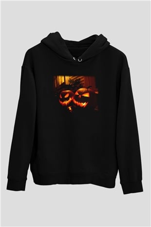 Cadılar Bayramı-Halloween Siyah Unisex Hoodie