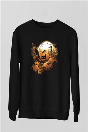 Cadılar Bayramı-Halloween Siyah Unisex Sweatshirt