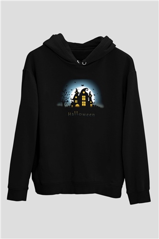 Cadılar Bayramı-Halloween Siyah Unisex Hoodie