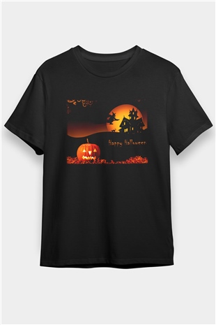 Cadılar Bayramı-Halloween Siyah Unisex Tişört T-Shirt - TişörtFabrikası