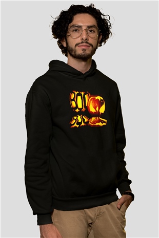 Cadılar Bayramı-Halloween Siyah Unisex Hoodie