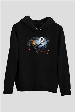 Cadılar Bayramı-Halloween Siyah Unisex Hoodie