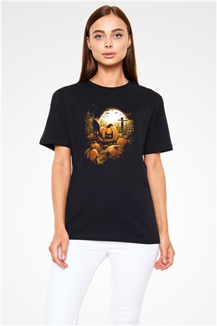 Cadılar Bayramı-Halloween Siyah Unisex Tişört T-Shirt - TişörtFabrikası