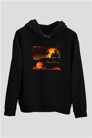 Cadılar Bayramı-Halloween Siyah Unisex Hoodie