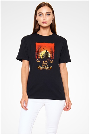Cadılar Bayramı-Halloween Siyah Unisex Tişört T-Shirt - TişörtFabrikası