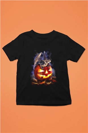 Cadılar Bayramı-Halloween Siyah Unisex Çocuk Tişört