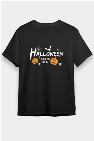 Cadılar Bayramı-Halloween Siyah Unisex Tişört T-Shirt - TişörtFabrikası