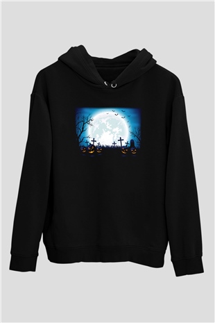 Cadılar Bayramı-Halloween Siyah Unisex Hoodie