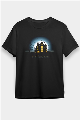 Cadılar Bayramı-Halloween Siyah Unisex Tişört T-Shirt - TişörtFabrikası