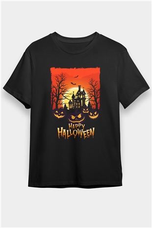 Cadılar Bayramı-Halloween Siyah Unisex Tişört T-Shirt - TişörtFabrikası
