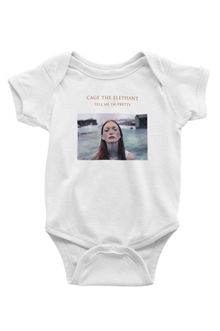 Cage the Elephant Baskılı Beyaz Unisex Bebek Body - Zıbın