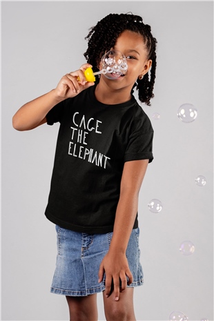 Cage the Elephant Baskılı Siyah Unisex Çocuk Tişört