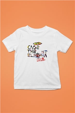 Cage the Elephant Baskılı Unisex Beyaz Çocuk Tişört