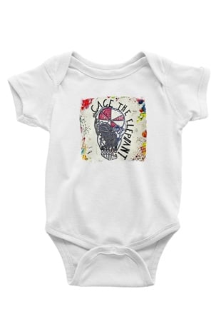 Cage the Elephant Baskılı Unisex Beyaz Bebek Body - Zıbın