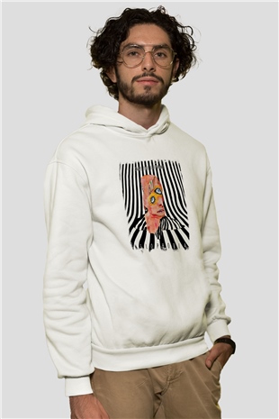 Cage the Elephant Baskılı Unisex Beyaz Hoodie